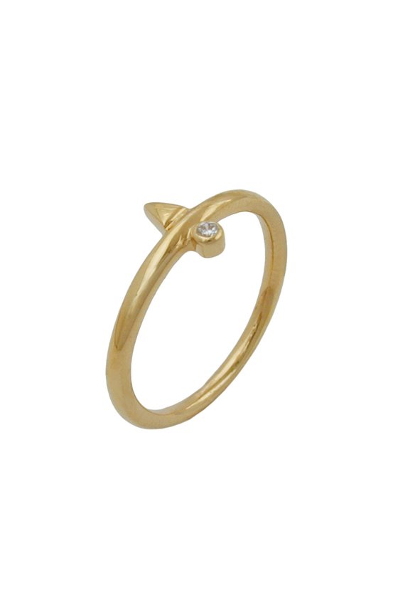 RING ZIRCONIA GOLD PLATED
