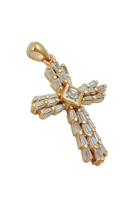 PENDANT ZIRCONIA 3 MICRON GOLD-PLATED