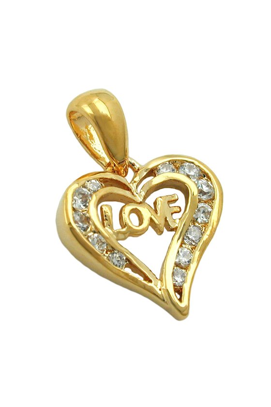 PENDANT HEART LOVE 3 MICRON GOLD-PLATED