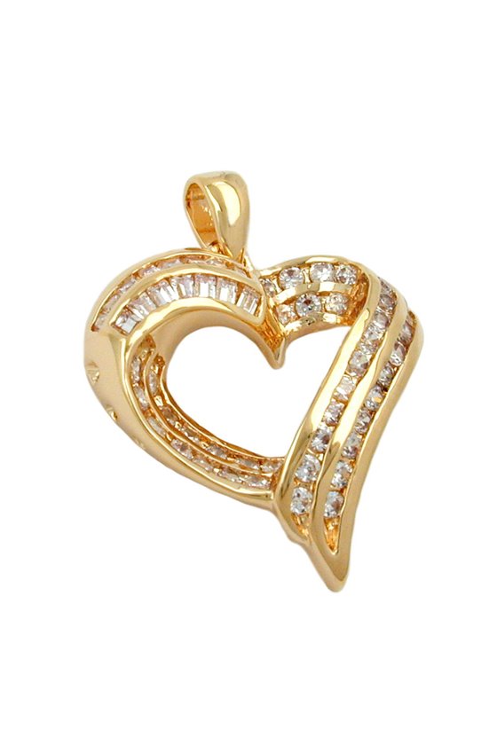 PENDANT LARGE HEART CUBIC ZIRCONIA