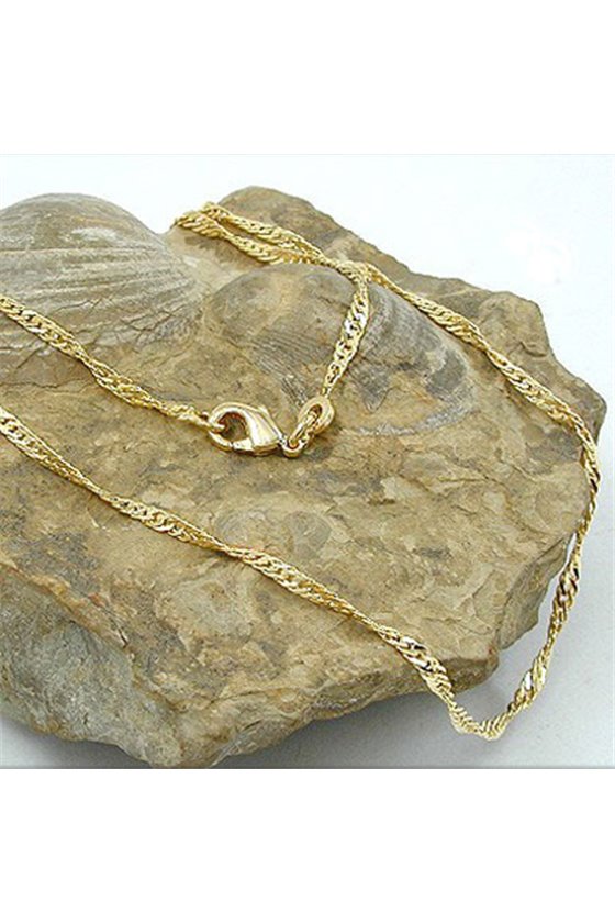 NECKLACE SINGAPORE CHAIN GOLD PLATED