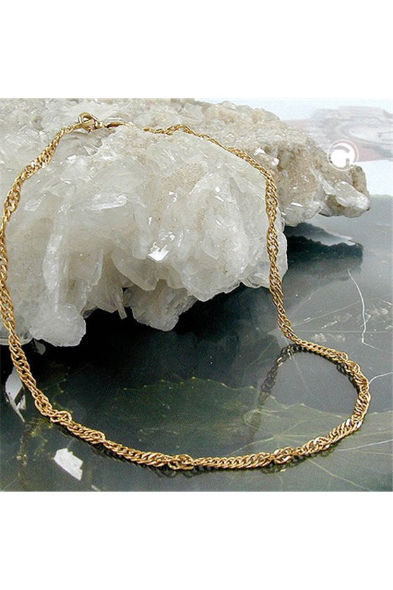 BRACELET SINGAPORE CHAIN GOLD PLATED