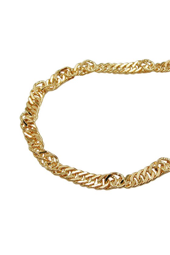 BRACELET SINGAPORE CHAIN GOLD PLATED
