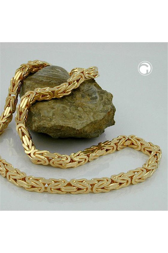 NECKLACE BYZANTINE CHAIN 7 MM GOLD PLATED 60CM