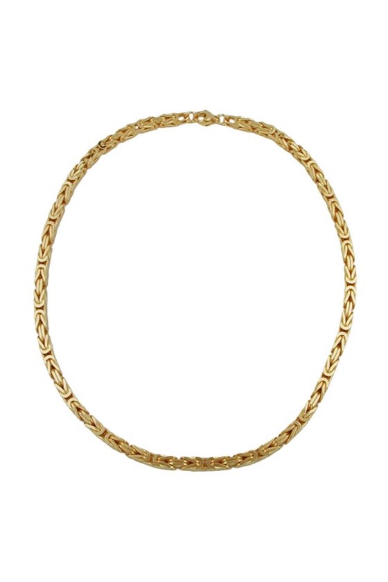 NECKLACE BYZANTINE CHAIN 7 MM GOLD PLATED 60CM