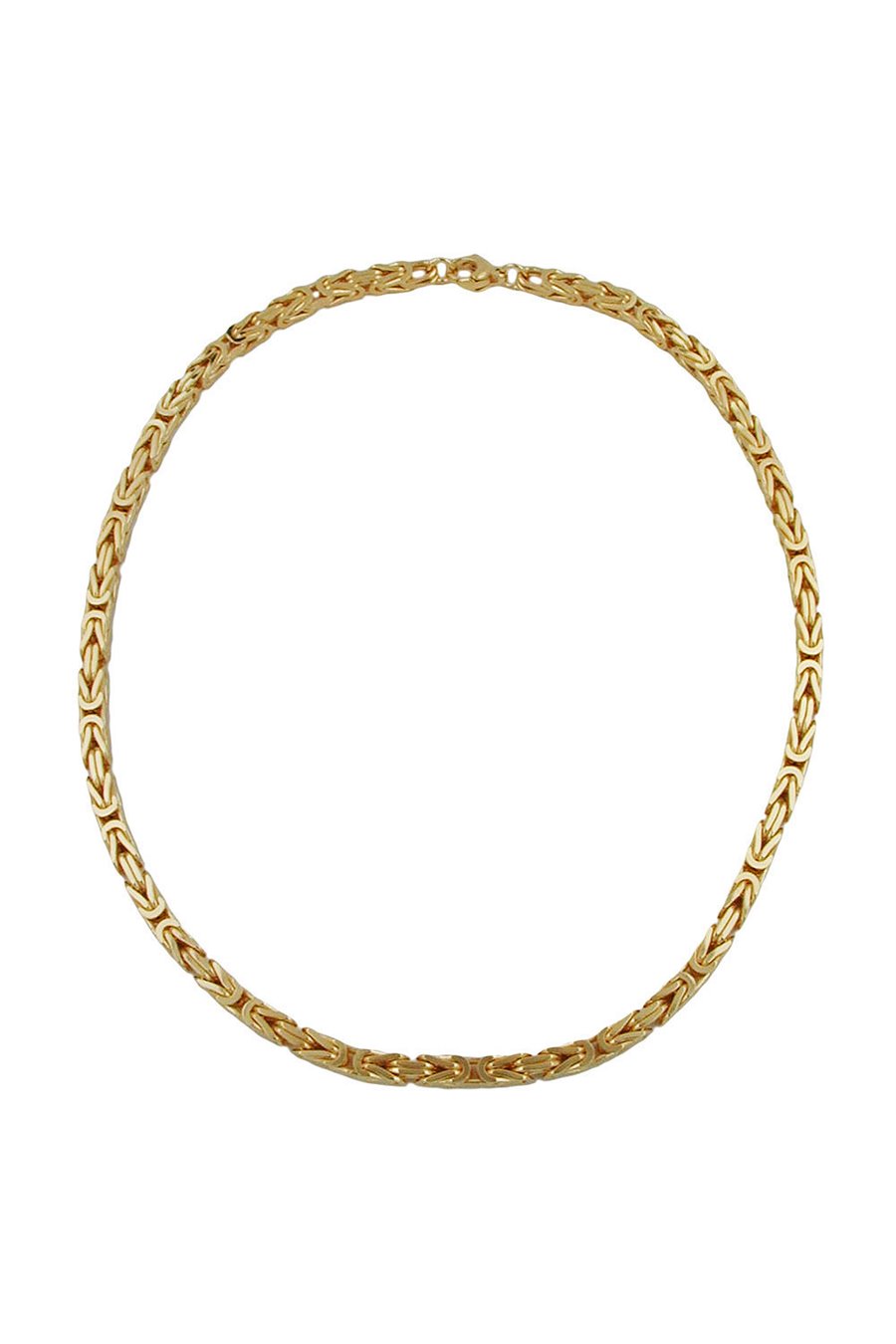 BRACELET BYZANTINE CHAIN 7 MM GOLD PLATED 23CM