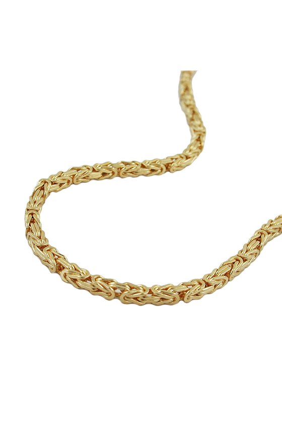 BRACELET 3MM BYZANTINE CHAIN GOLD PLATED