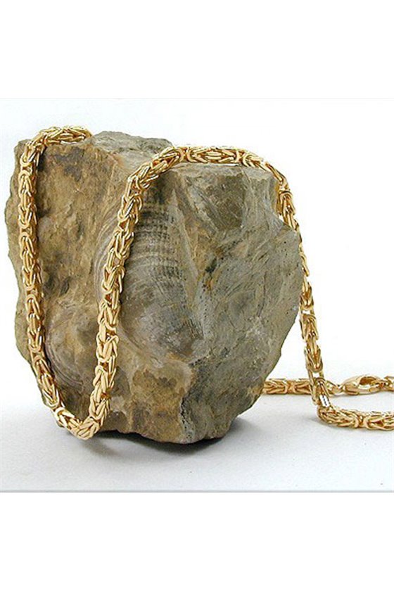 BRACELET 3MM BYZANTINE CHAIN GOLD PLATED