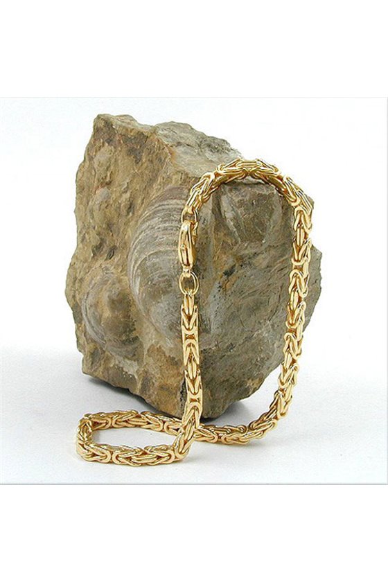 BRACELET 3MM BYZANTINE CHAIN GOLD PLATED