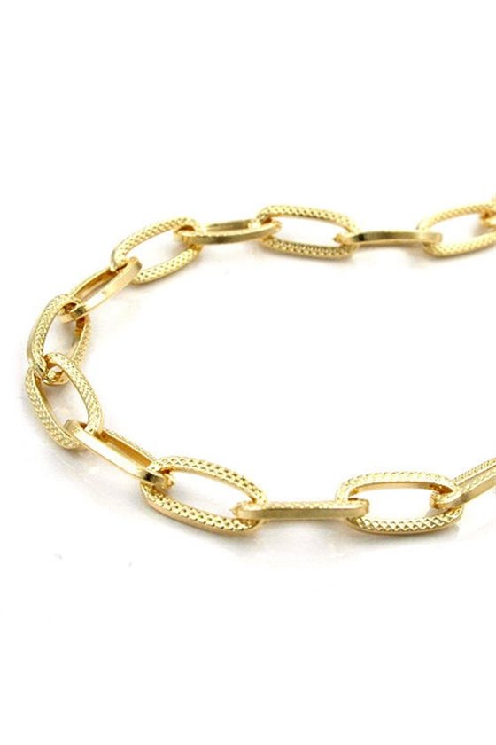 NECKLACE ANCHOR-CHAIN GOLD-PLATED 70CM