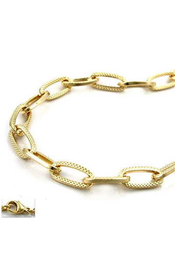 NECKLACE ANCHOR-CHAIN GOLD-PLATED 70CM