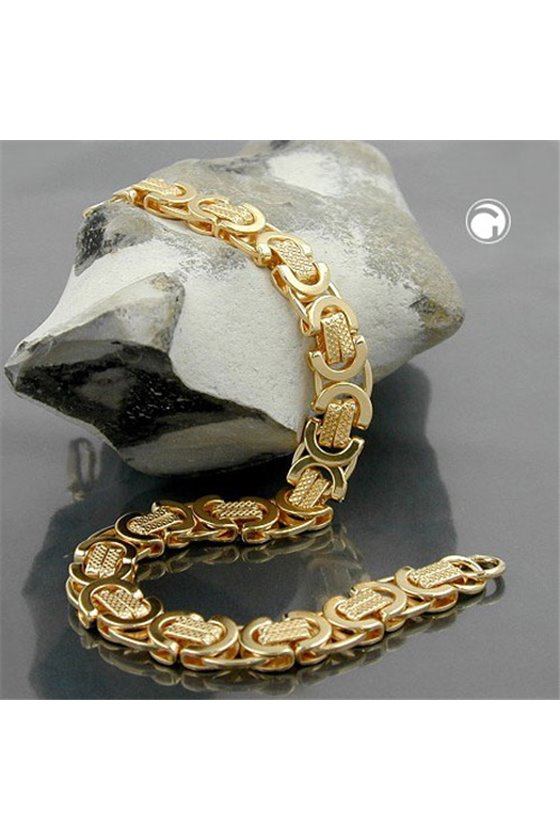 BRACELET FANTASY CHAIN EURO-SIGN GOLD-PLATED 21CM