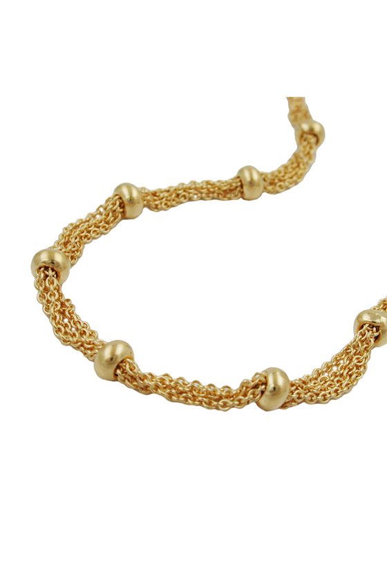 NECKLACE 50CM 4MM BALLS GOLD-PLATED