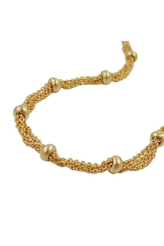 NECKLACE 50CM 4MM BALLS GOLD-PLATED