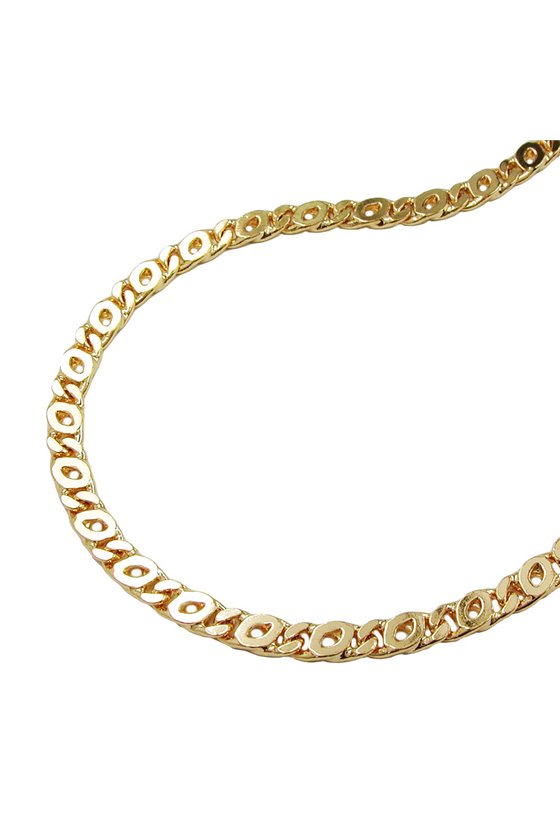 BRACELET EYE-OF-TIGER CHAIN GOLD PLATED