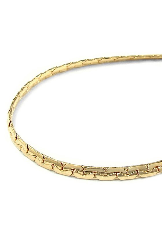 BRACELET FLAT ANCHOR CHAIN GOLD PLATED 19CM