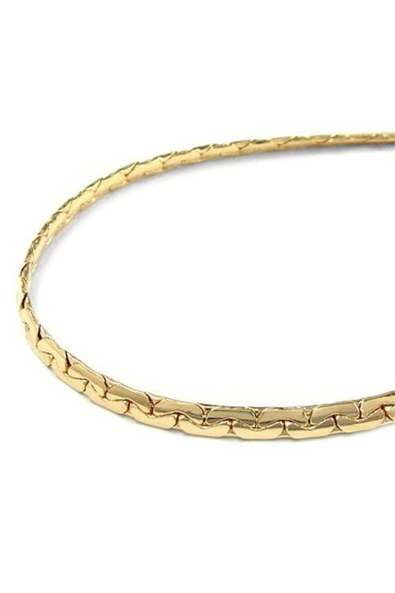 BRACELET FLAT ANCHOR CHAIN GOLD PLATED 19CM