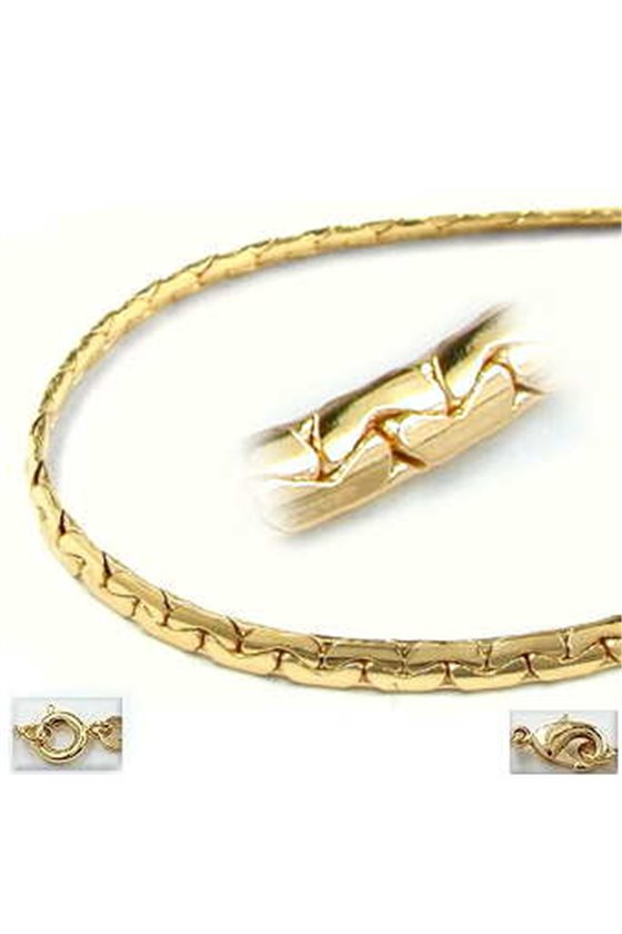 BRACELET FLAT ANCHOR CHAIN GOLD PLATED 19CM