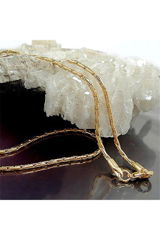 NECKLACE ROUND COBRA CHAIN GOLD PLATED