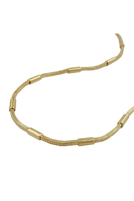 BRACELET SNAKE CHAIN TUBES GOLD PLATED