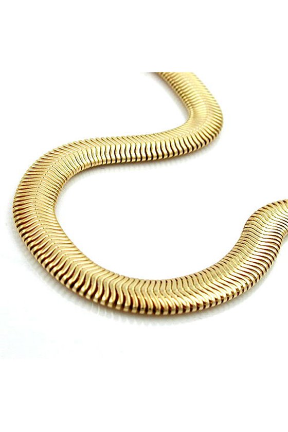 BRACELET 4X2MM SNAKE CHAIN GOLD-PLATED