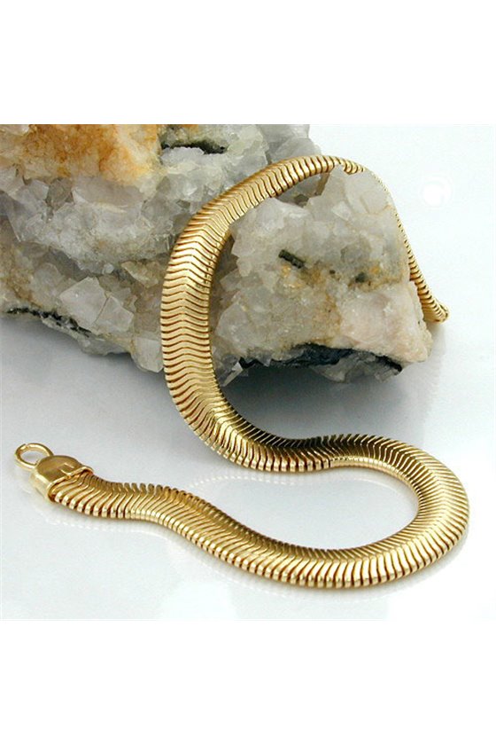 BRACELET 4X2MM SNAKE CHAIN GOLD-PLATED