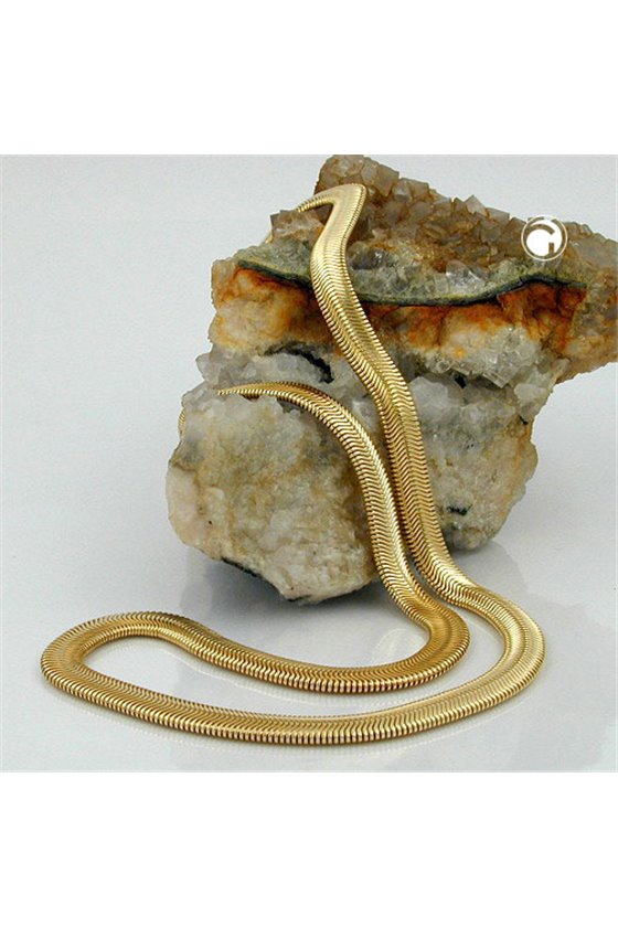 BRACELET 6X2MM SNAKE CHAIN GOLD-PLATED