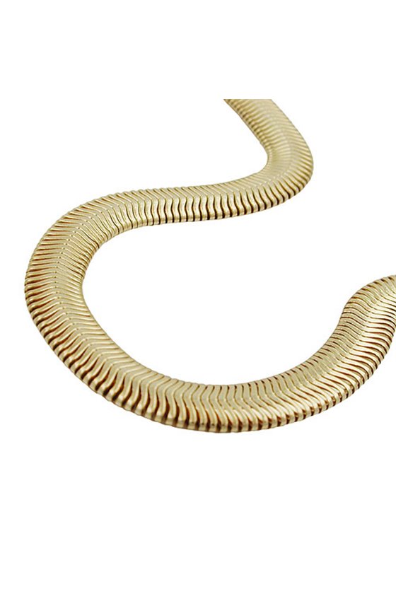 BRACELET 6X2MM SNAKE CHAIN GOLD-PLATED