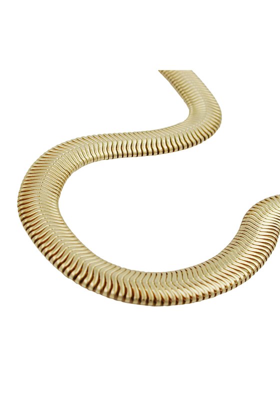 BRACELET 6X2MM SNAKE CHAIN GOLD-PLATED