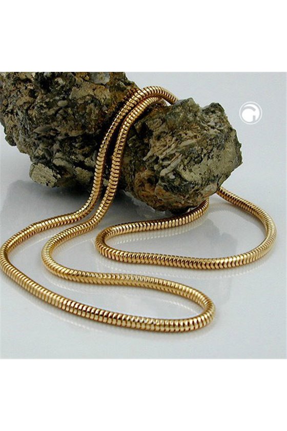 NECKLACE 2.4MM SNAKE CHAIN GOLD-PLATED 50CM