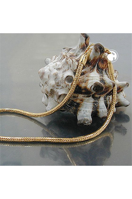 BRACELET ROUND SNAKE CHAIN GOLD PLATED 19CM