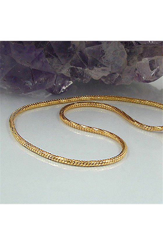 BRACELET ROUND SNAKE CHAIN GOLD PLATED