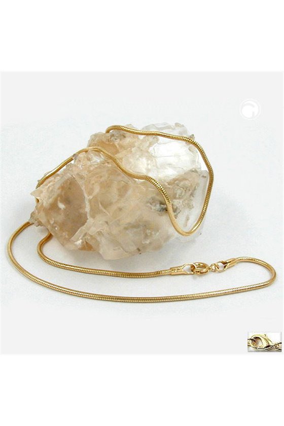 NECKLACE ROUND SNAKE CHAIN GOLD PLATED