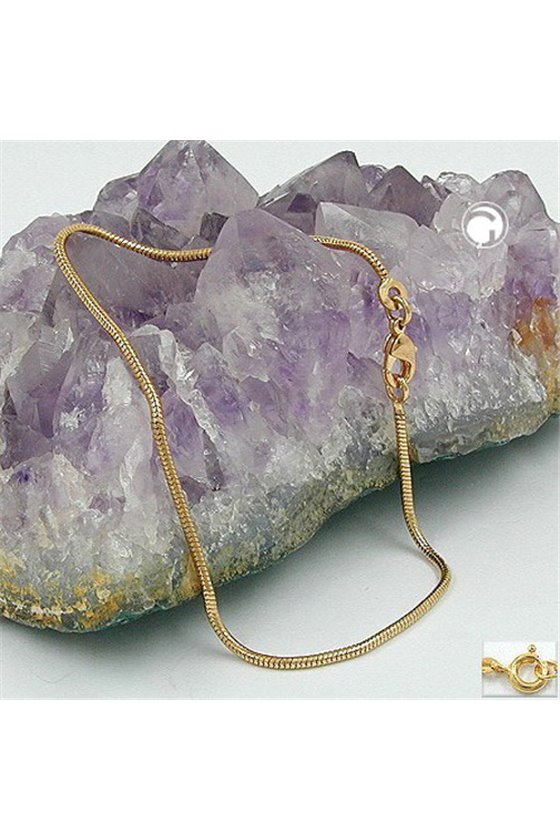 BRACELET ROUND SNAKE CHAIN GOLD PLATED