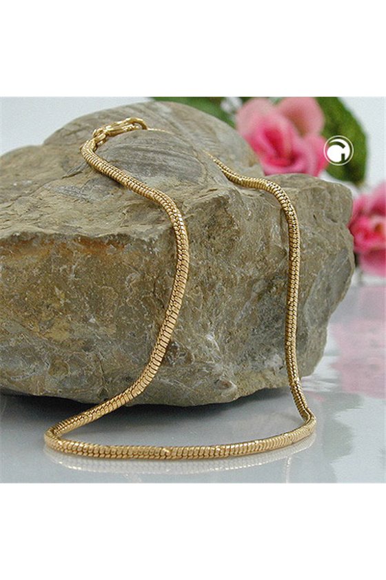 BRACELET ROUND SNAKE CHAIN GOLD PLATED