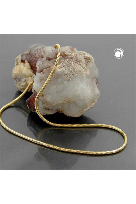 BRACELET 1MM SNAKE CHAIN GOLD PLATED