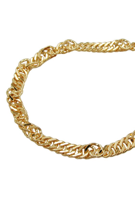 BRACELET SINGAPORE CHAIN GOLD PLATED