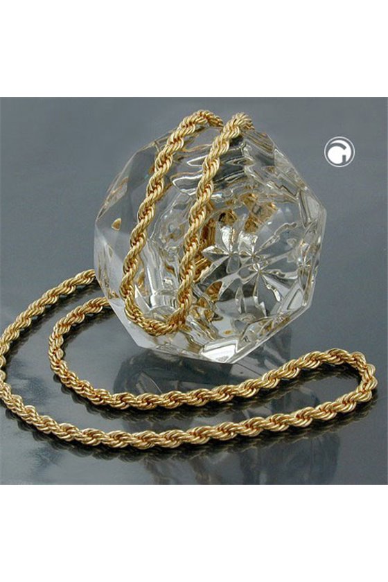 NECKLACE FRENCH ROPE CHAIN GOLD PLATED 50CM