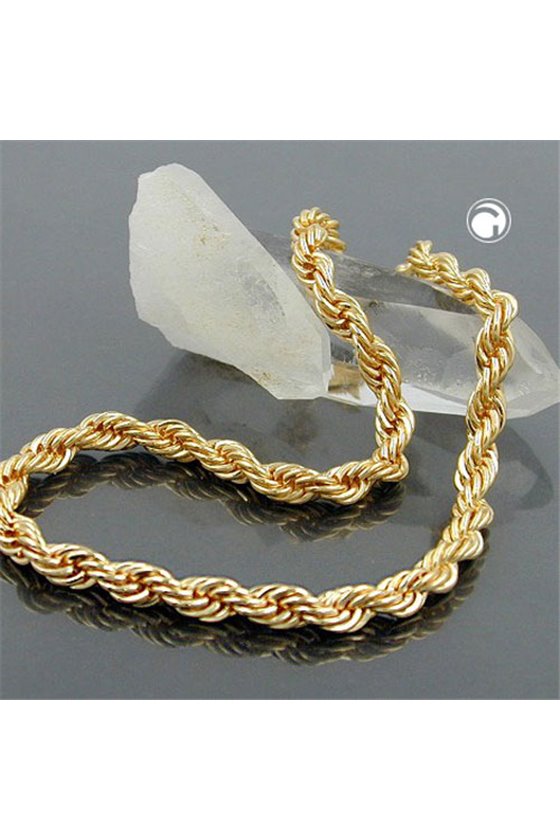 BRACELET FRENCH ROPE CHAIN GOLD PLATED 19CM