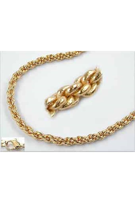 BRACELET ROPE CHAIN GOLD PLATED 19CM