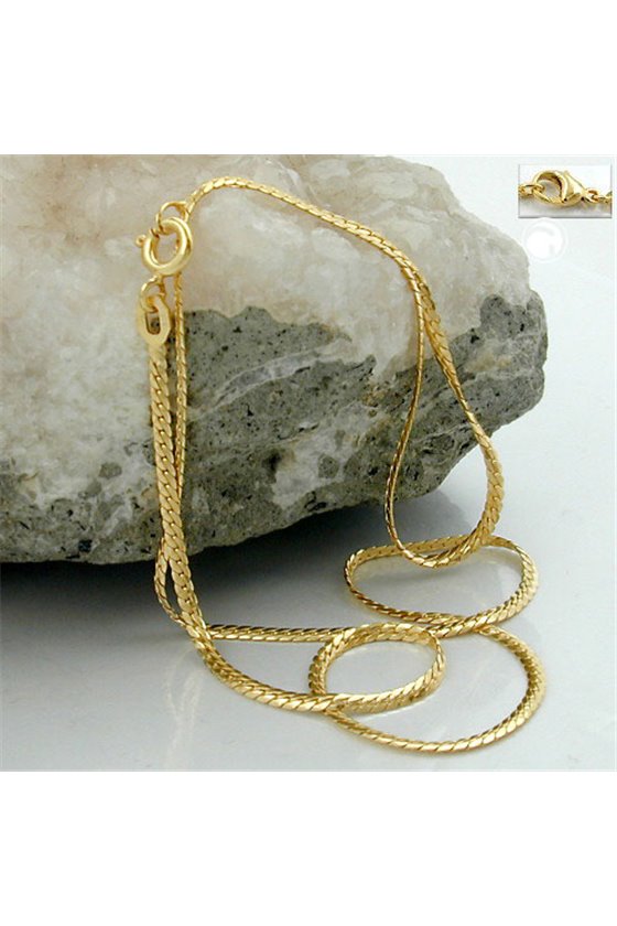 FLAT CURB CHAIN GOLD PLATED
