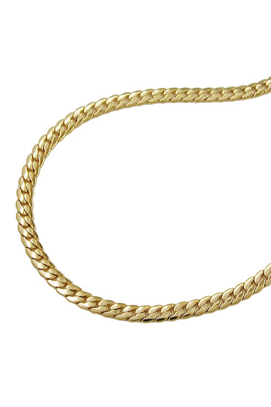 BRACELET CURB CHAIN OVAL GOLD PLATED