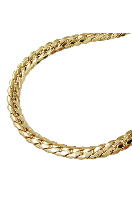BRACELET CURB CHAIN OVAL GOLD PLATED