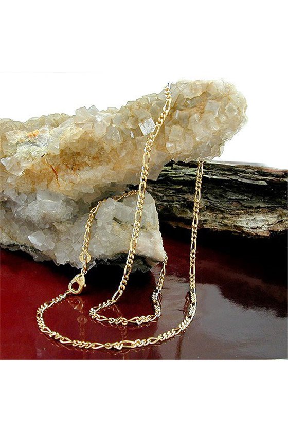 FIGARO CHAIN DIAMOND CUT GOLD PLATED
