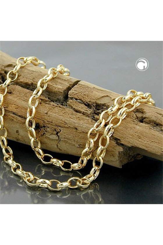 NECKLACE ANCHOR CHAIN OVAL GOLD-PLATED 45CM
