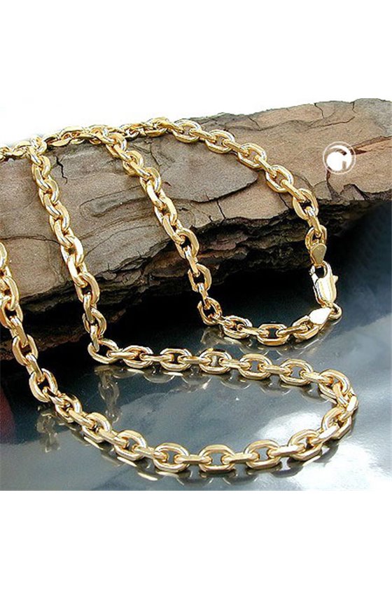 NECKLACE ANCHOR CHAIN 5 MM GOLD PLATED 50CM