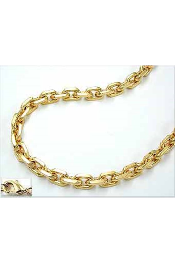 NECKLACE ANCHOR CHAIN 5 MM GOLD PLATED 50CM