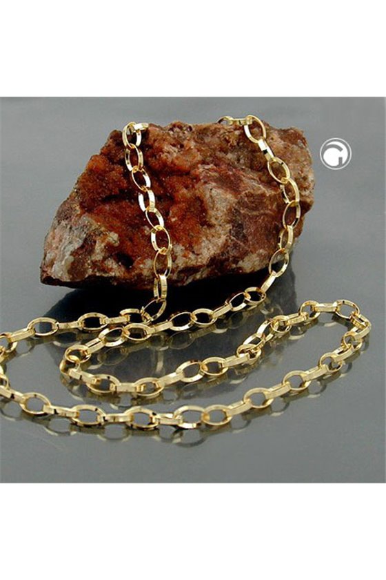 NECKLACE ANCHOR CHAIN TRIANGULAR GOLD-PLATED 50CM