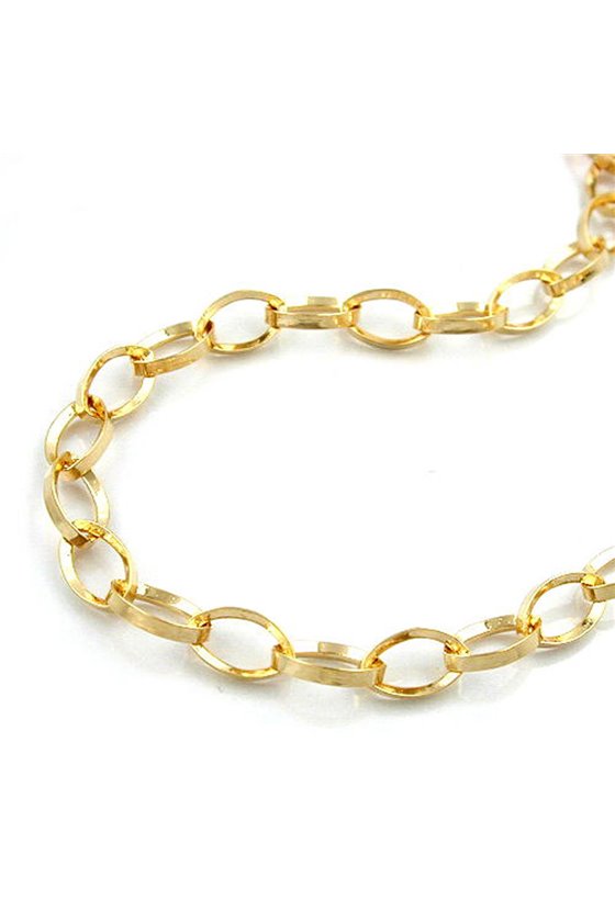 NECKLACE ANCHOR CHAIN TRIANGULAR GOLD-PLATED 45CM