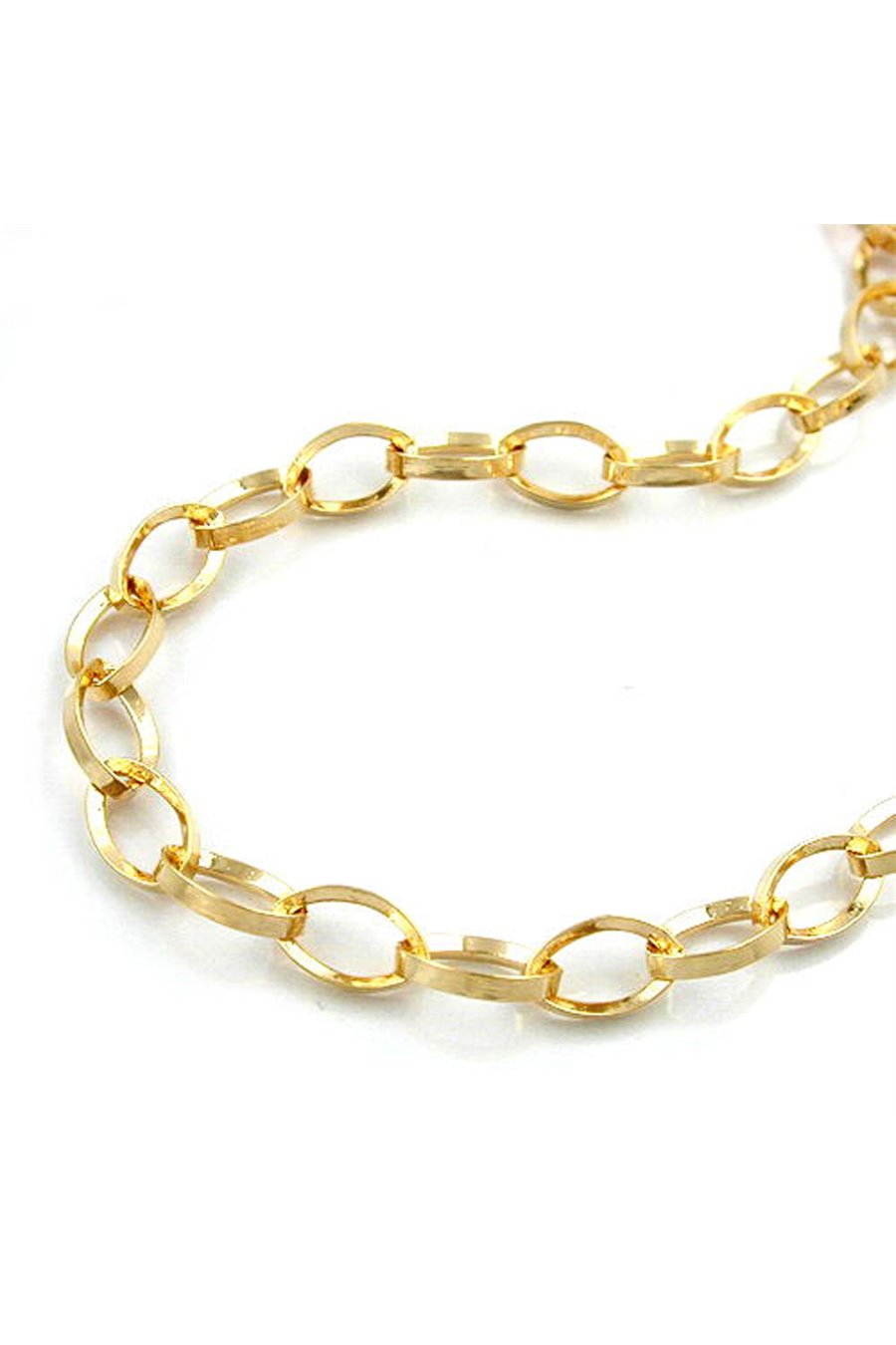 NECKLACE ANCHOR CHAIN TRIANGULAR GOLD-PLATED 45CM